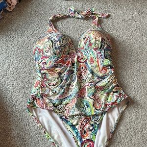 Ralph Lauren one piece halter swimsuit